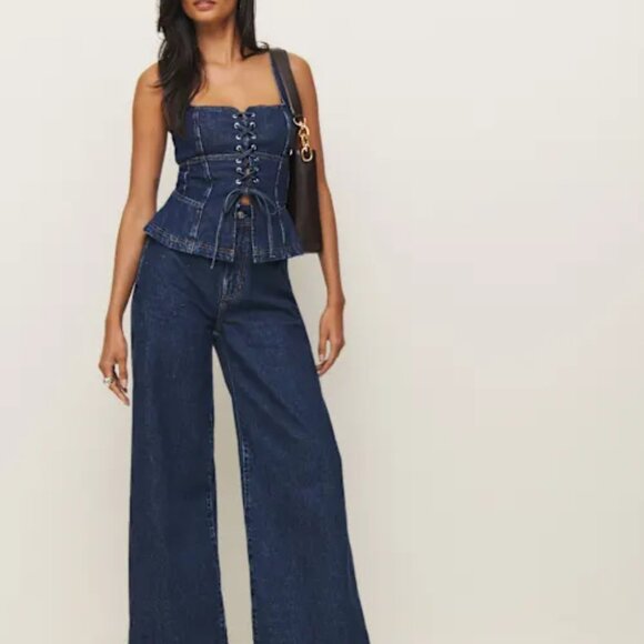 Austin Ultra High-Rise Wide Leg Jeans Kacey Musgraves Collection NWT - Picture 4 of 4